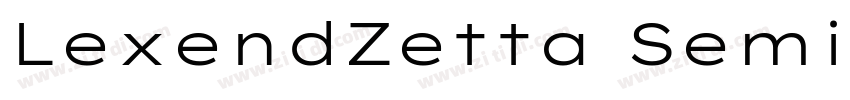 LexendZetta SemiBold字体转换